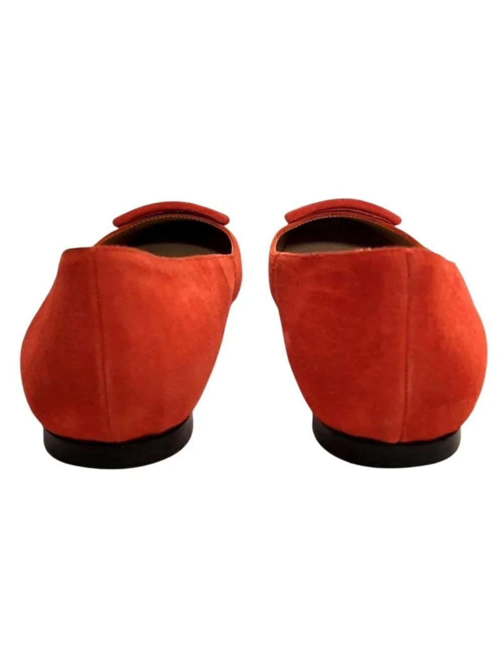 Ann Mashburn Buckle Shoe Suede Minimalist Square Toe Flats